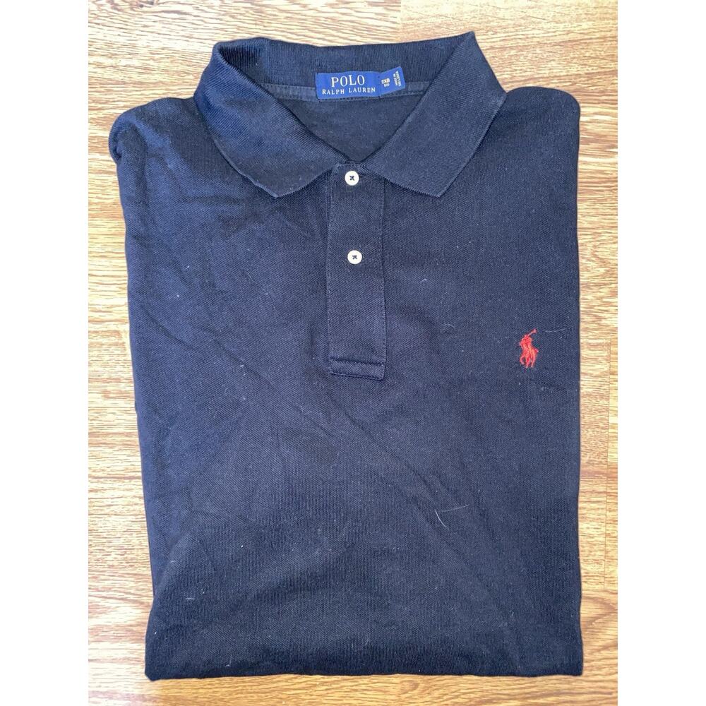 Ralph Lauren Polo Mens Black Polo Shirt Size 2XB